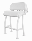 Leaning post avec dossier thermolaqué blanc sellerie blanche et support 4 cannes