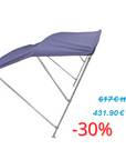 Bimini Oxygene Inox 3 arceaux Toile Bleue