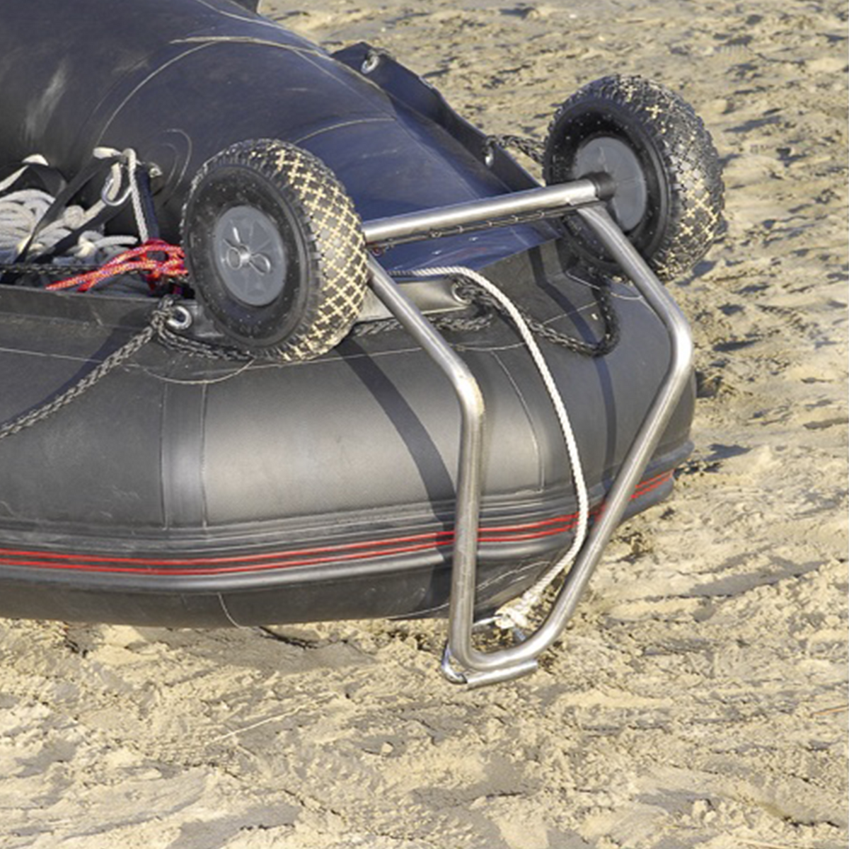 Mini chariot de plage pour mise à l'eau avec roues increvables